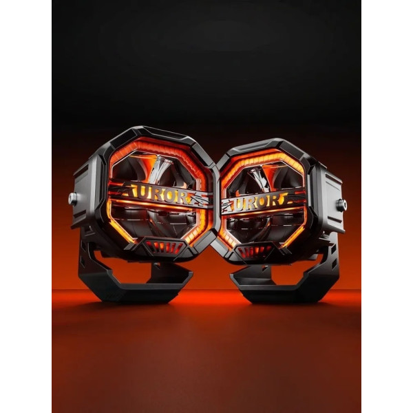 Комплект круглых фар ALO-W-4-R12T3-AW (Пара)