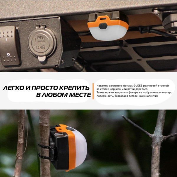 Фонарь GUDES GD-OL4-AW кемпинговый оранжевый